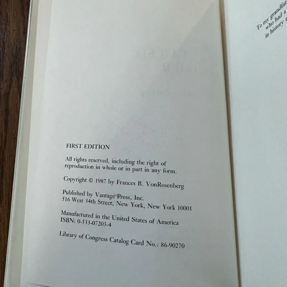 The‎ Ring-Tailed Panther,  F. B. VonRosenberg First Edition Signed 1987